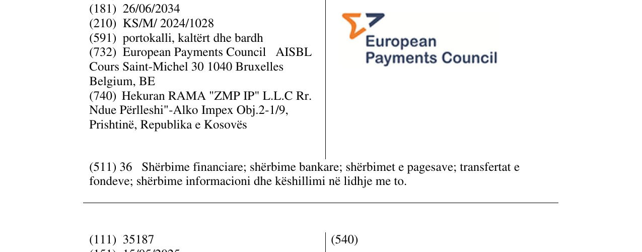 Zëri i markës European Payments Council në buletin