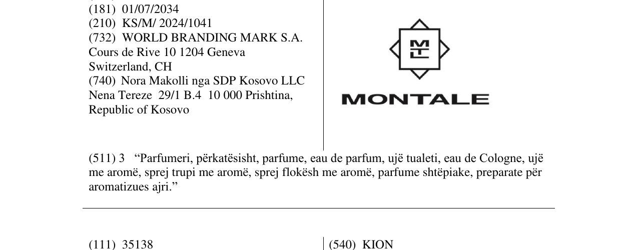 Zëri i markës MONTALE në buletin