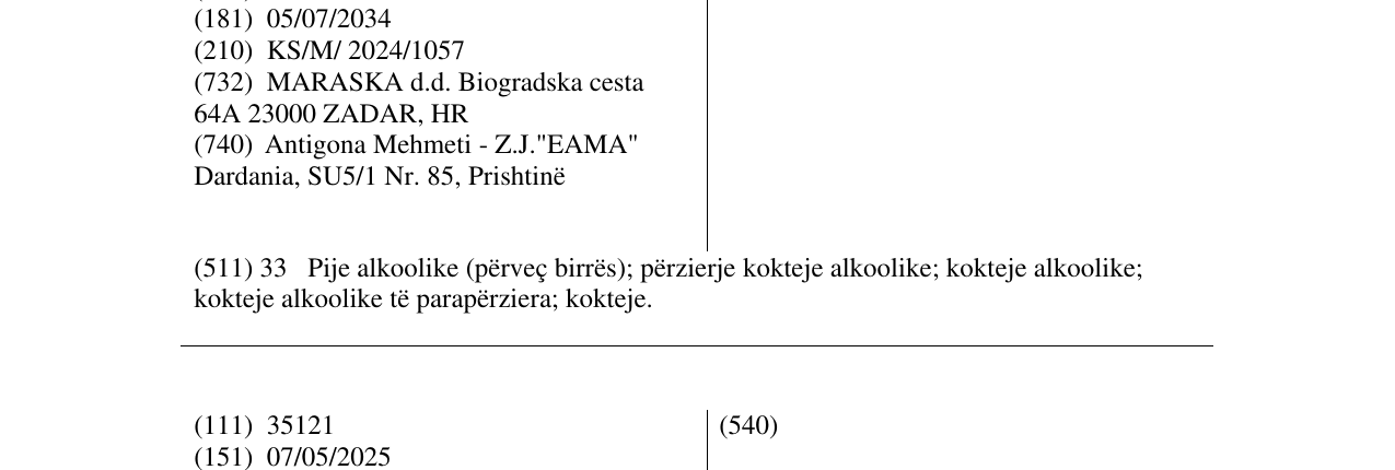 Zëri i markës PT në buletin