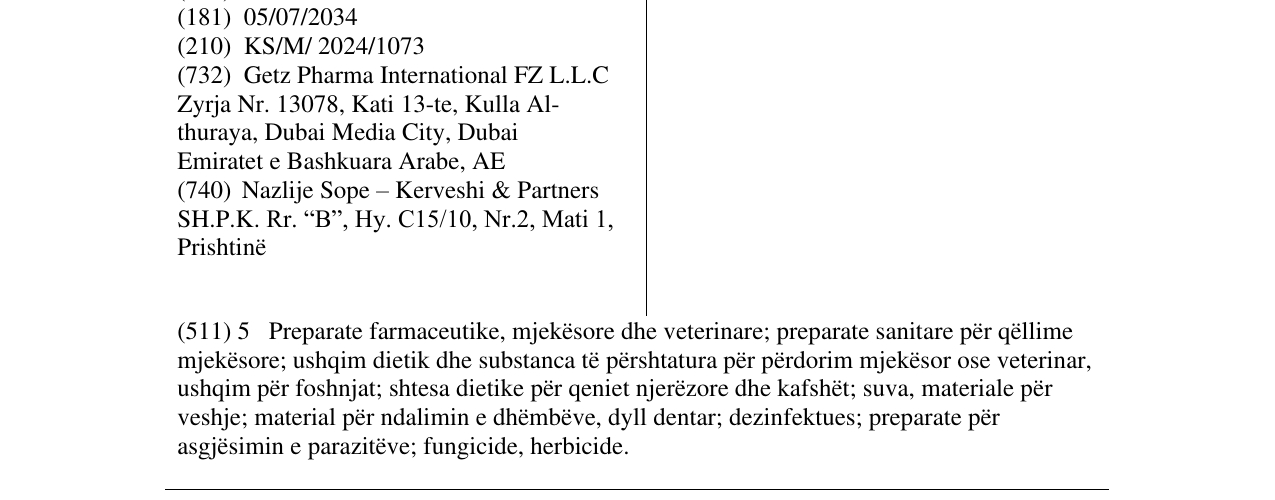 Zëri i markës Empiget në buletin