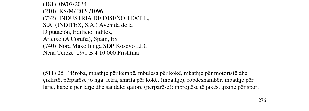 Zëri i markës BIG OLITA në buletin