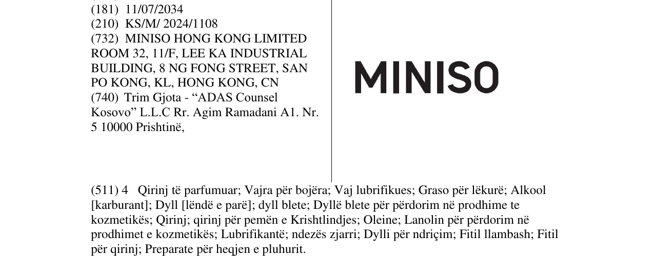 Zëri i markës MINISO në buletin