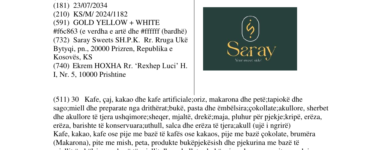 Zëri i markës saray në buletin