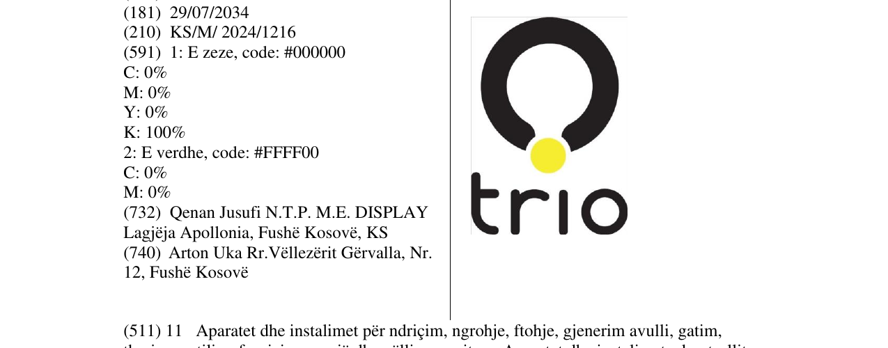 Zëri i markës trio në buletin