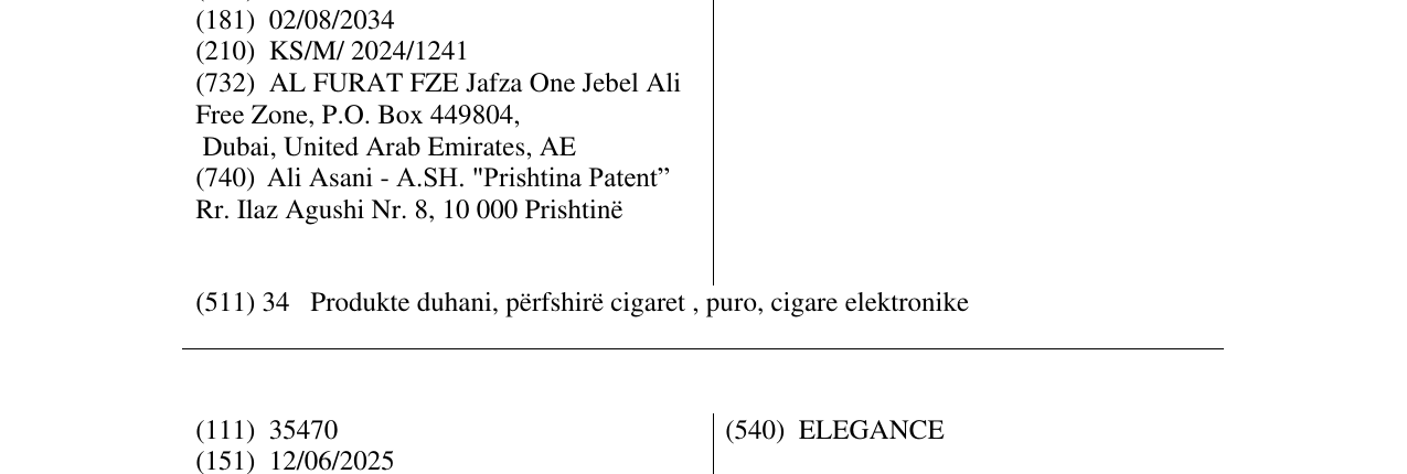 Zëri i markës ESCAPE në buletin