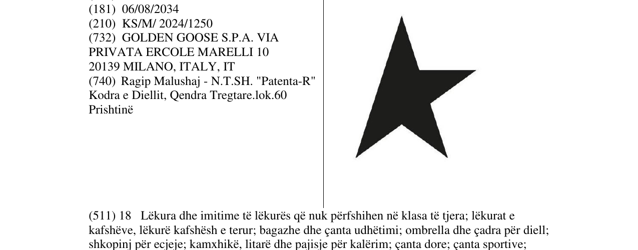Zëri i markës half star në buletin