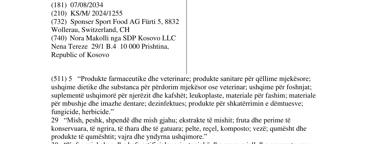 Zëri i markës Sponser në buletin