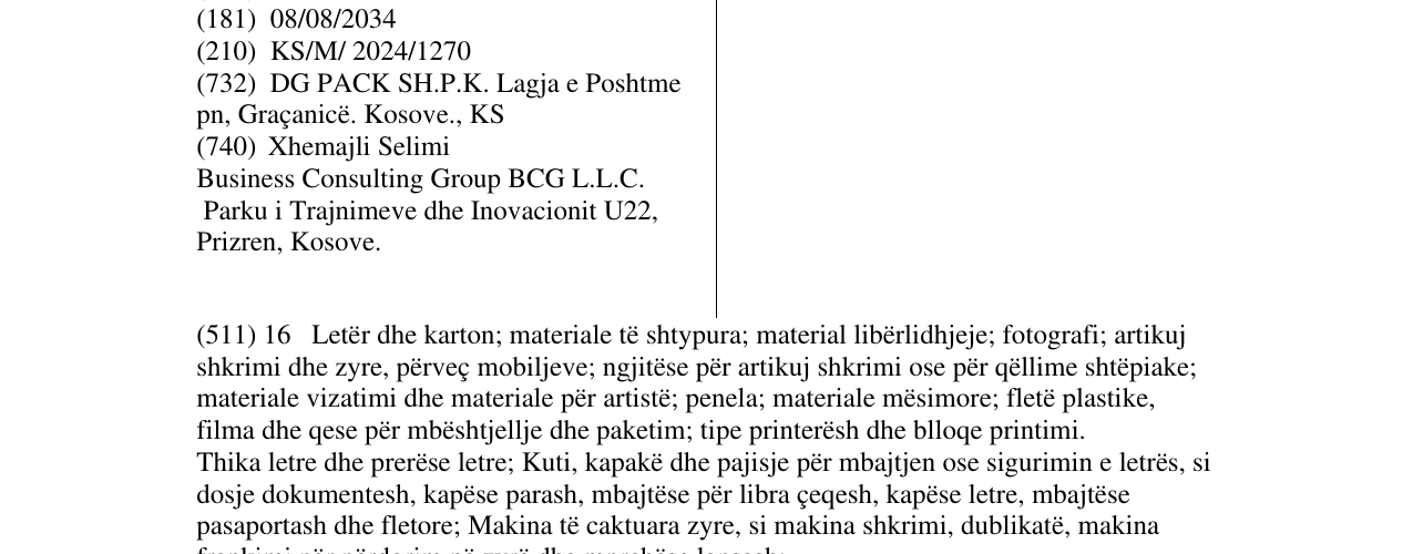 Zëri i markës FYTZA në buletin