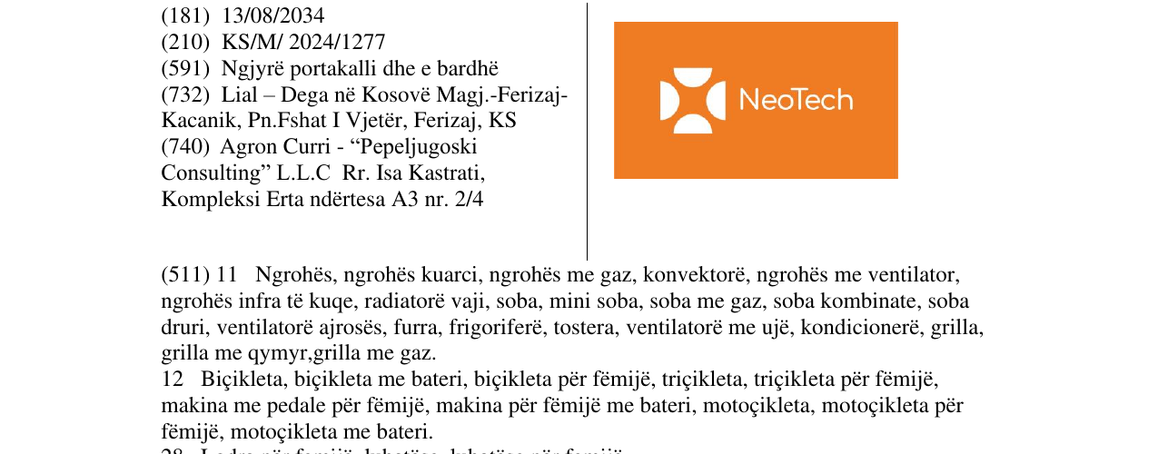 Zëri i markës NEOTECH në buletin