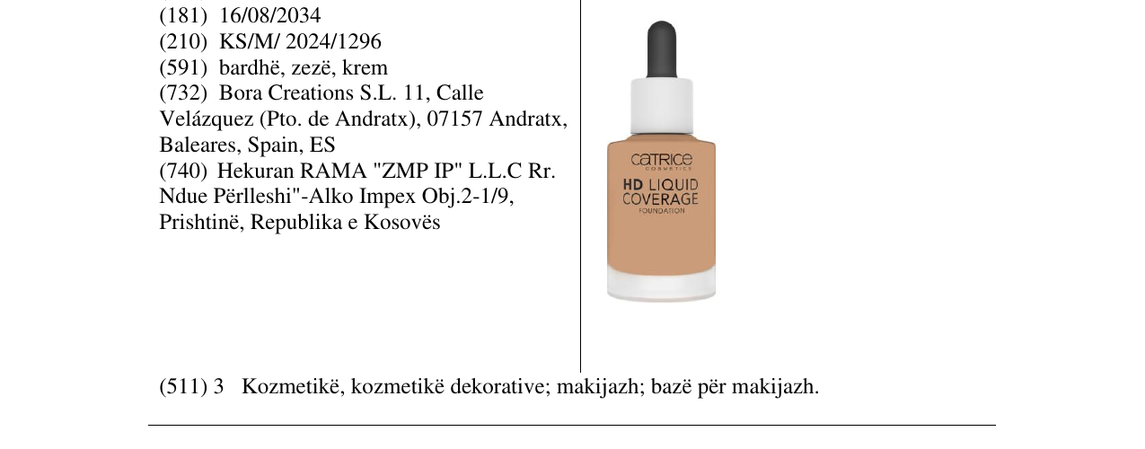 Zëri i markës HD LIQUID FONDATION në buletin