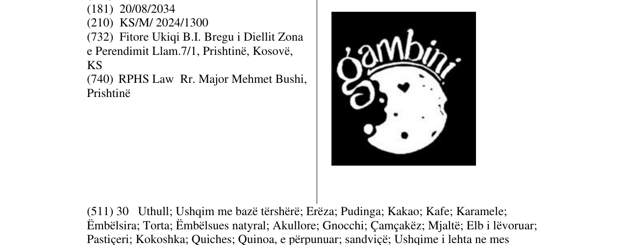 Zëri i markës gambini në buletin