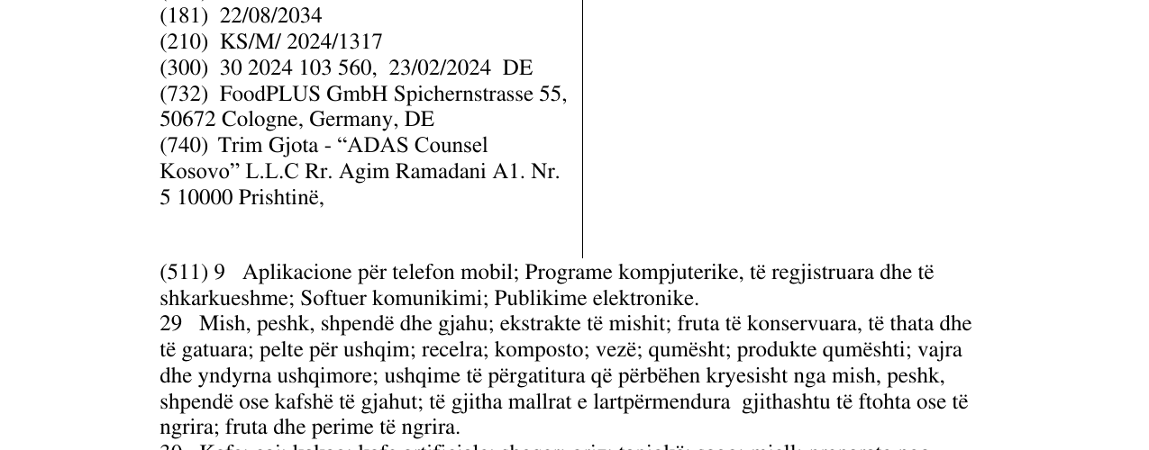 Zëri i markës AGRAYA në buletin