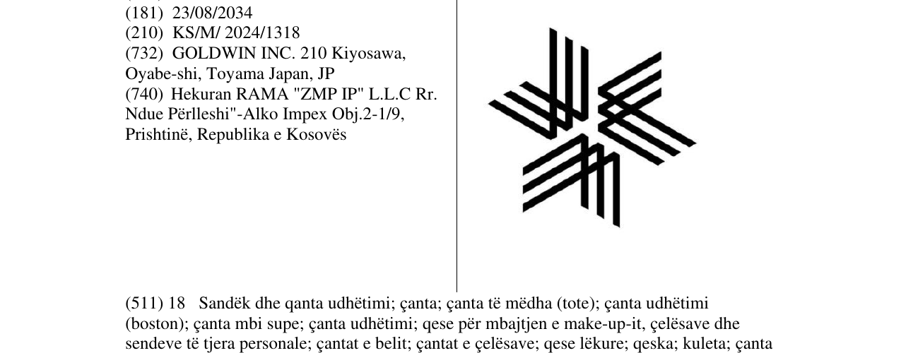 Zëri i markës GOLDWIN në buletin