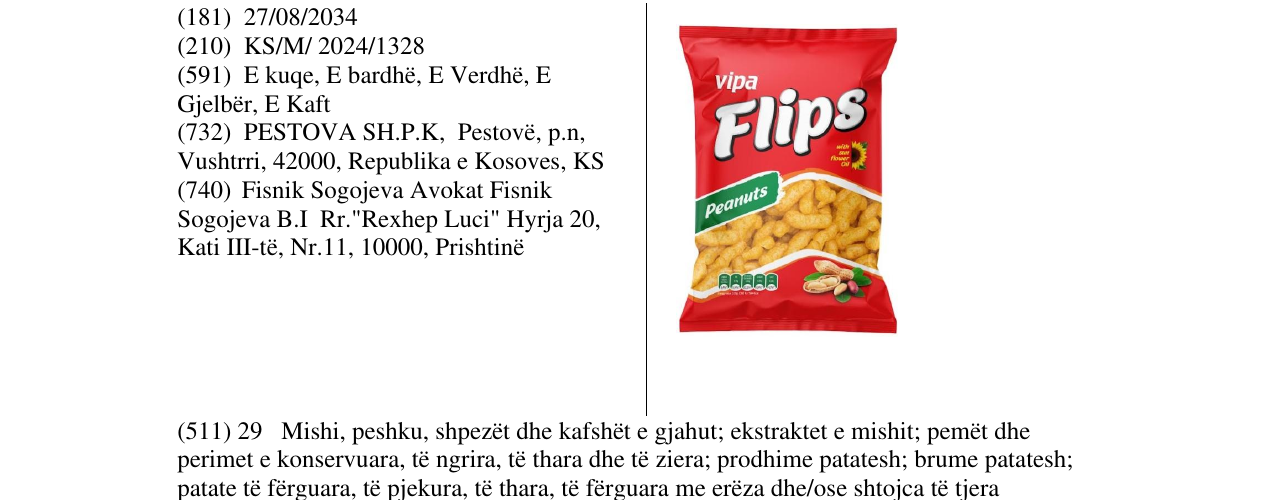 Zëri i markës vipa FLIPS në buletin