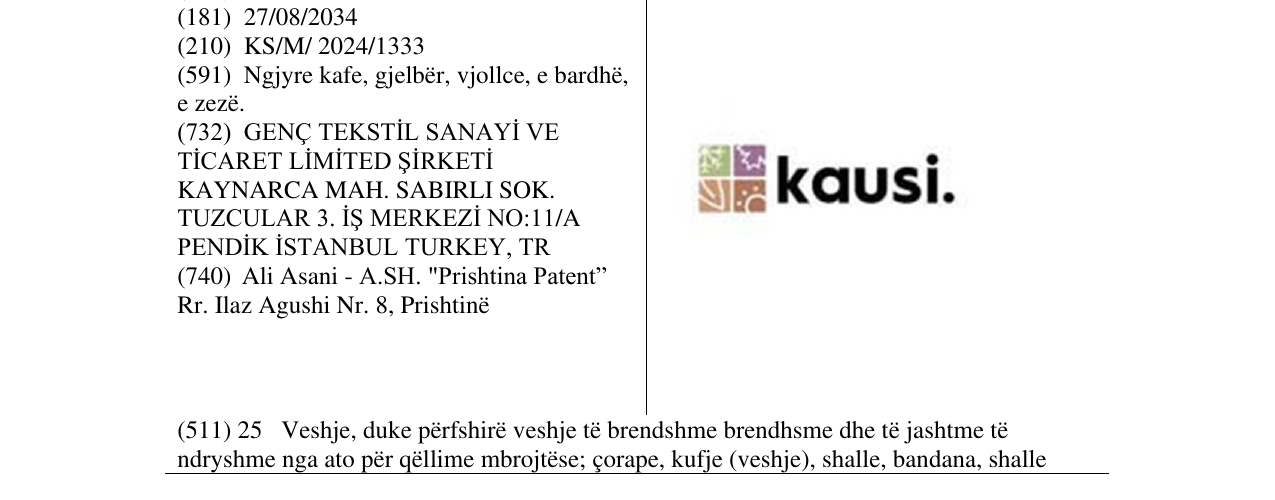 Zëri i markës kausi në buletin