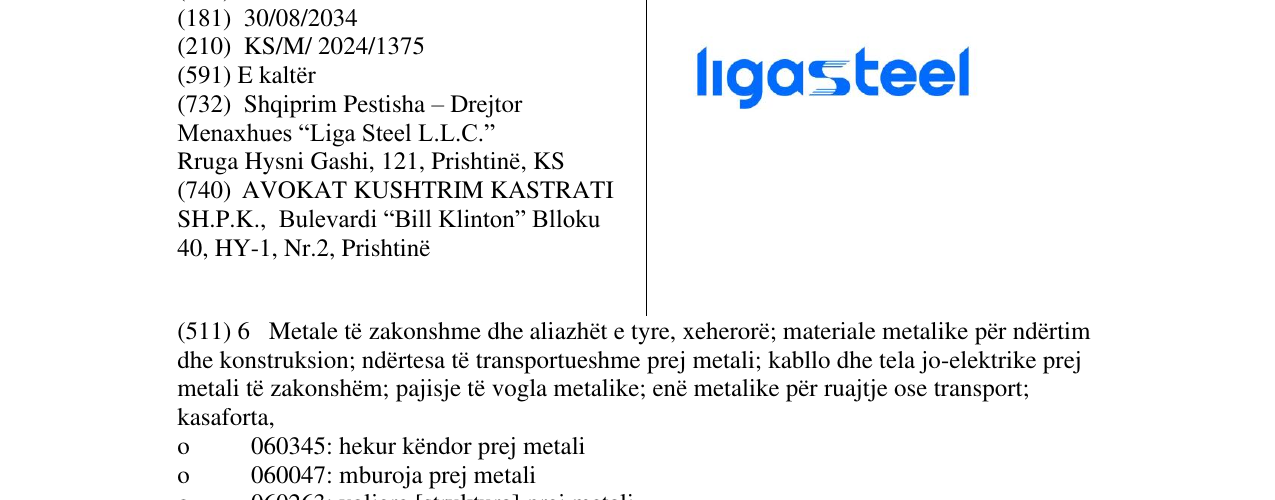 Zëri i markës ligasteel në buletin