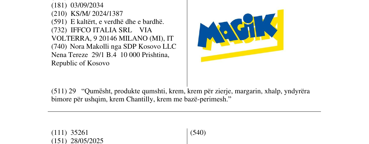 Zëri i markës MAGIK në buletin