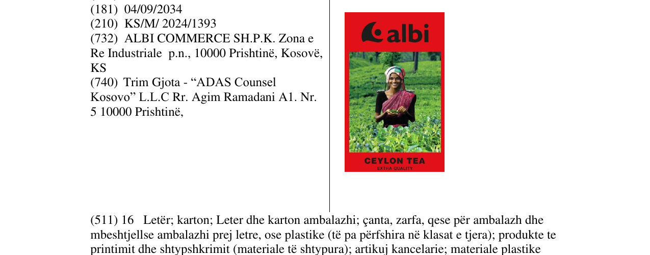 Zëri i markës albi në buletin