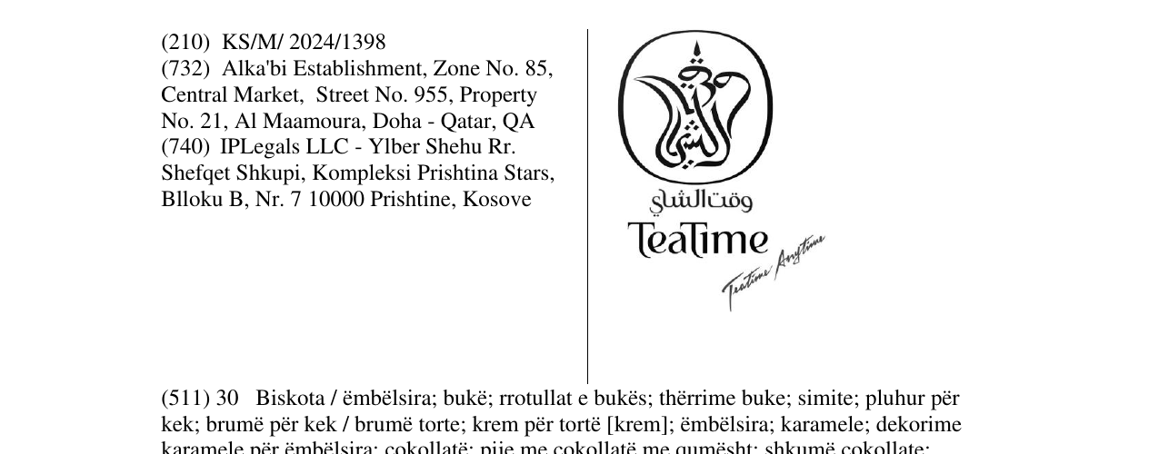Zëri i markës TeaTime në buletin