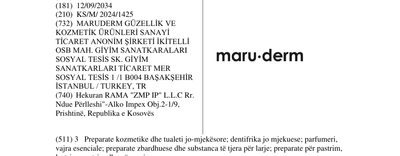 Zëri i markës maru-derm në buletin