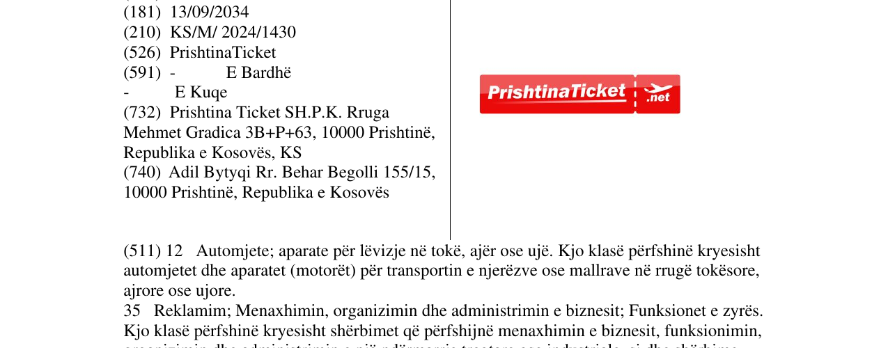 Zëri i markës PrishtinaTicket.net në buletin