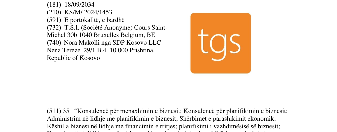 Zëri i markës tgs në buletin