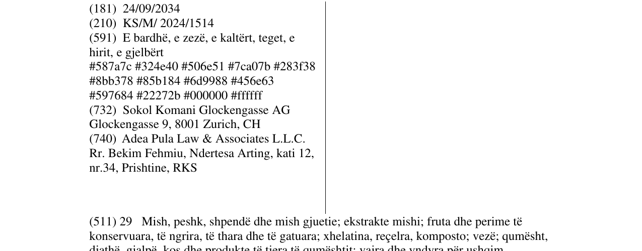Zëri i markës NIKKI CUISINE në buletin