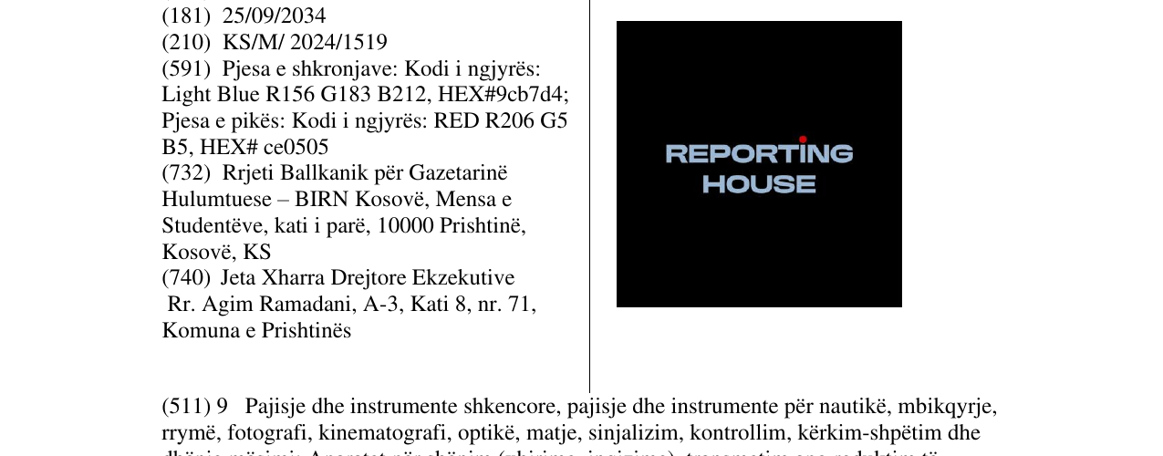 Zëri i markës REPORTING HOUSE në buletin