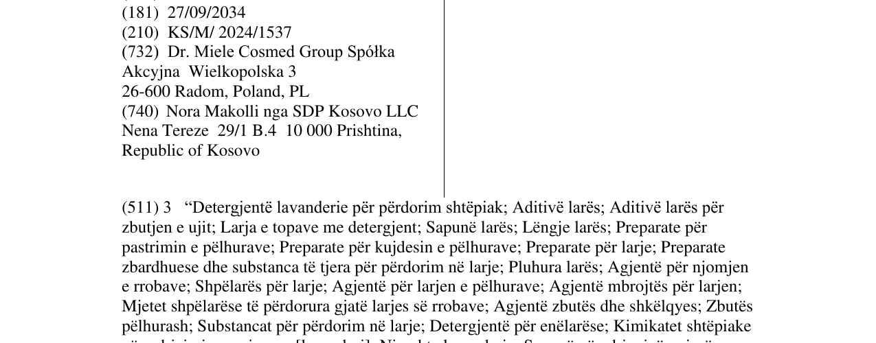 Zëri i markës SOFIN në buletin