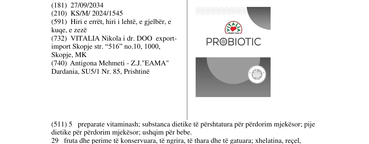 Zëri i markës PROBIOTIC në buletin