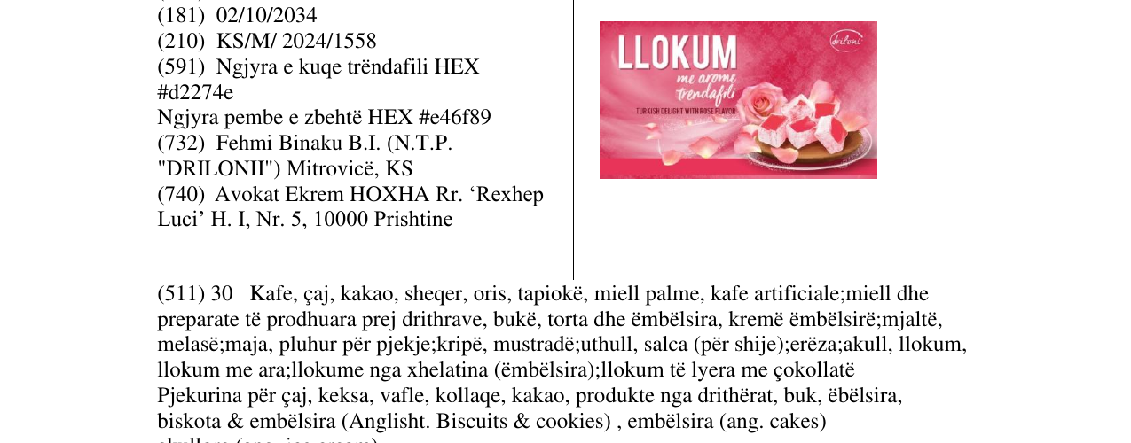 Zëri i markës LLOKUM në buletin