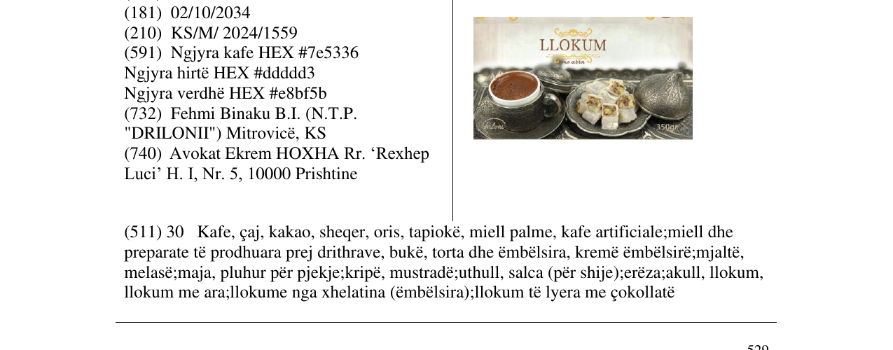 Zëri i markës LLOKUM në buletin