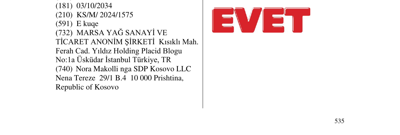 Zëri i markës EVET në buletin