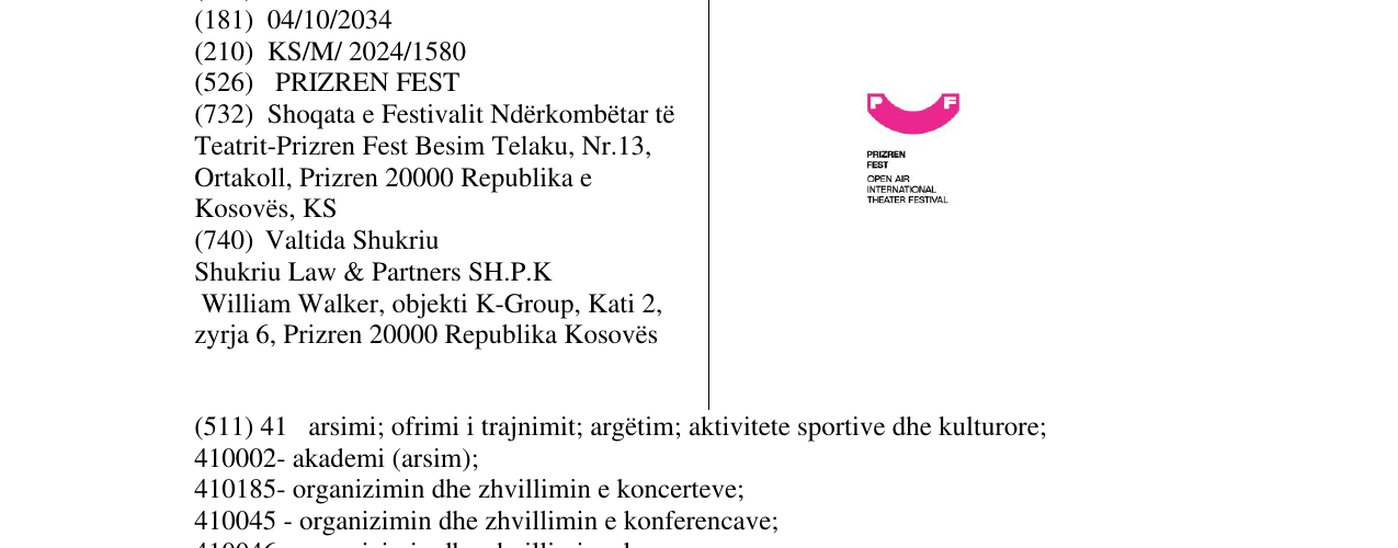 Zëri i markës PRIZREN FEST në buletin