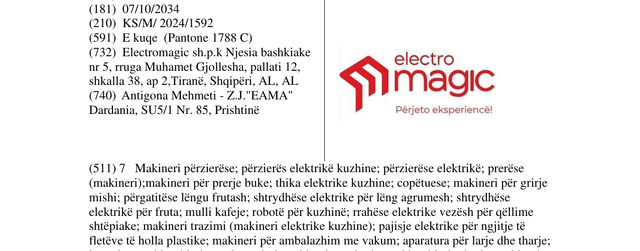 Zëri i markës electro magic në buletin