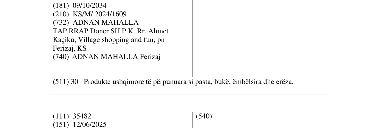 Zëri i markës TAP RRAP në buletin