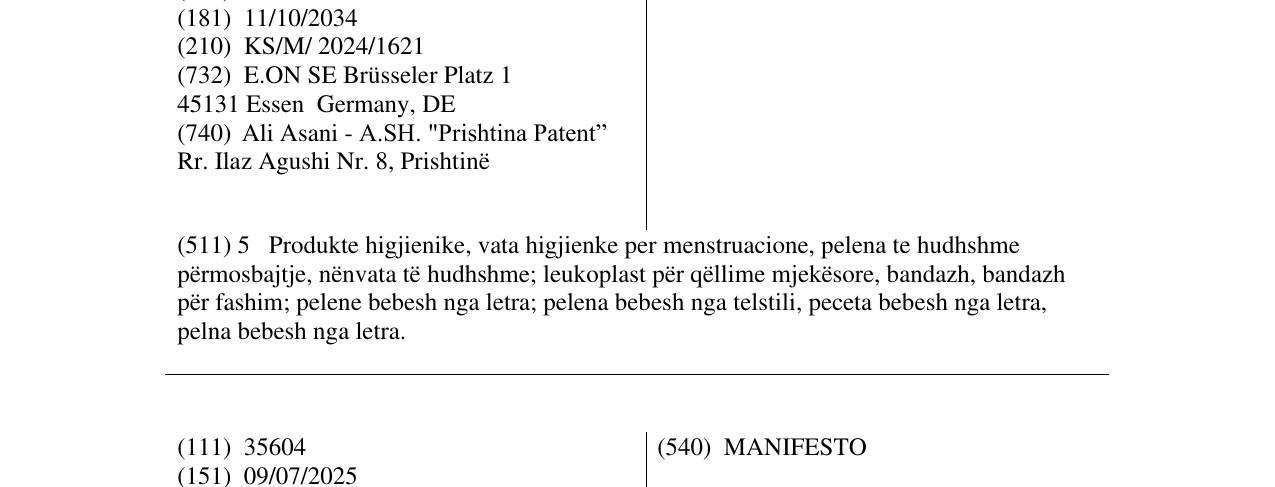 Zëri i markës INNOGY në buletin