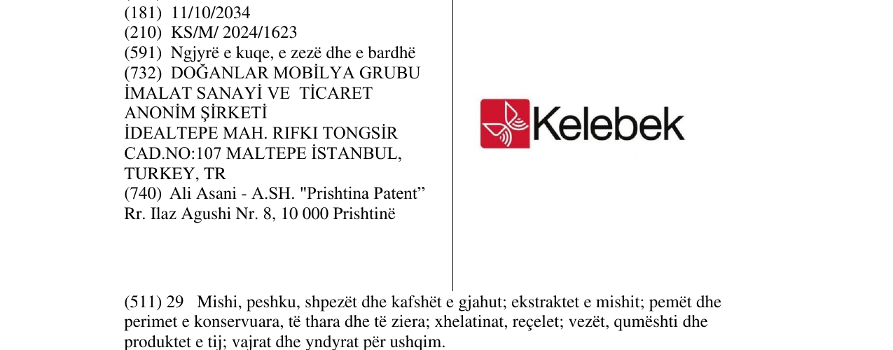 Zëri i markës Kelebek në buletin