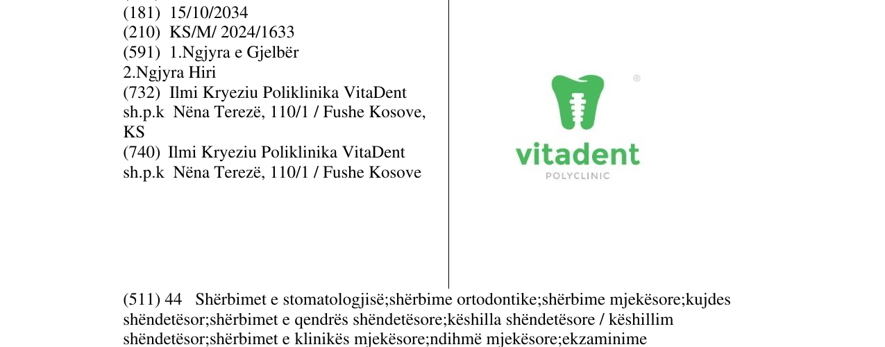 Zëri i markës vitadent polyclinic në buletin