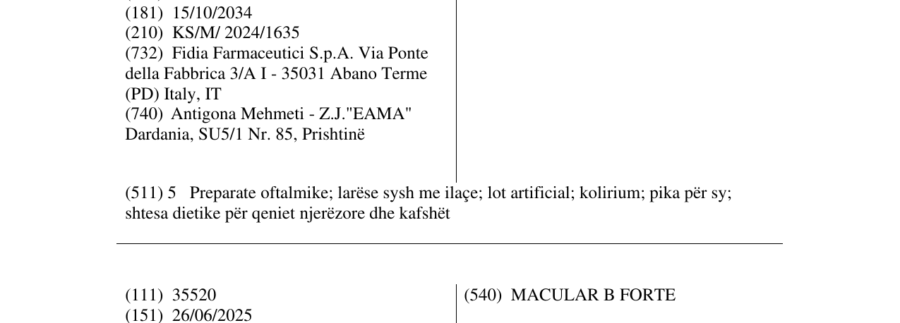 Zëri i markës EDENORM në buletin