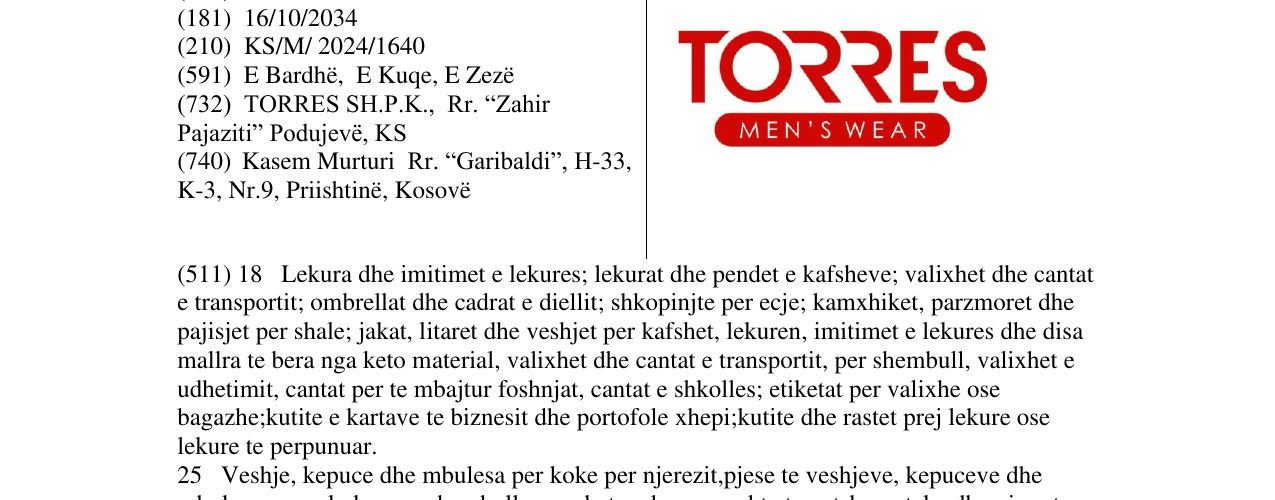 Zëri i markës TORRES në buletin