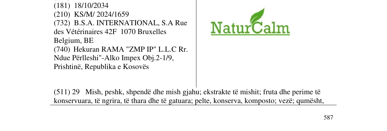 Zëri i markës NaturCalm në buletin
