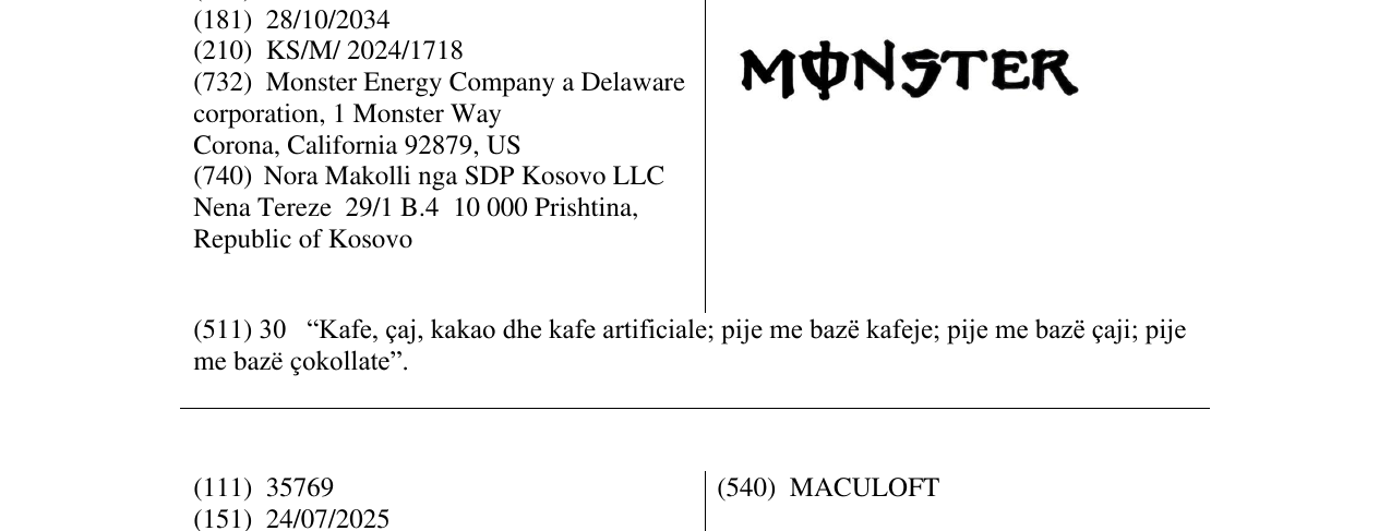 Zëri i markës MONSTER në buletin