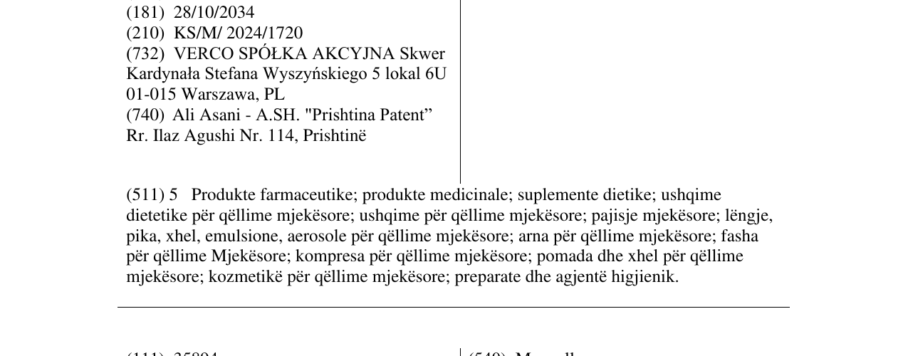 Zëri i markës VITROFT në buletin