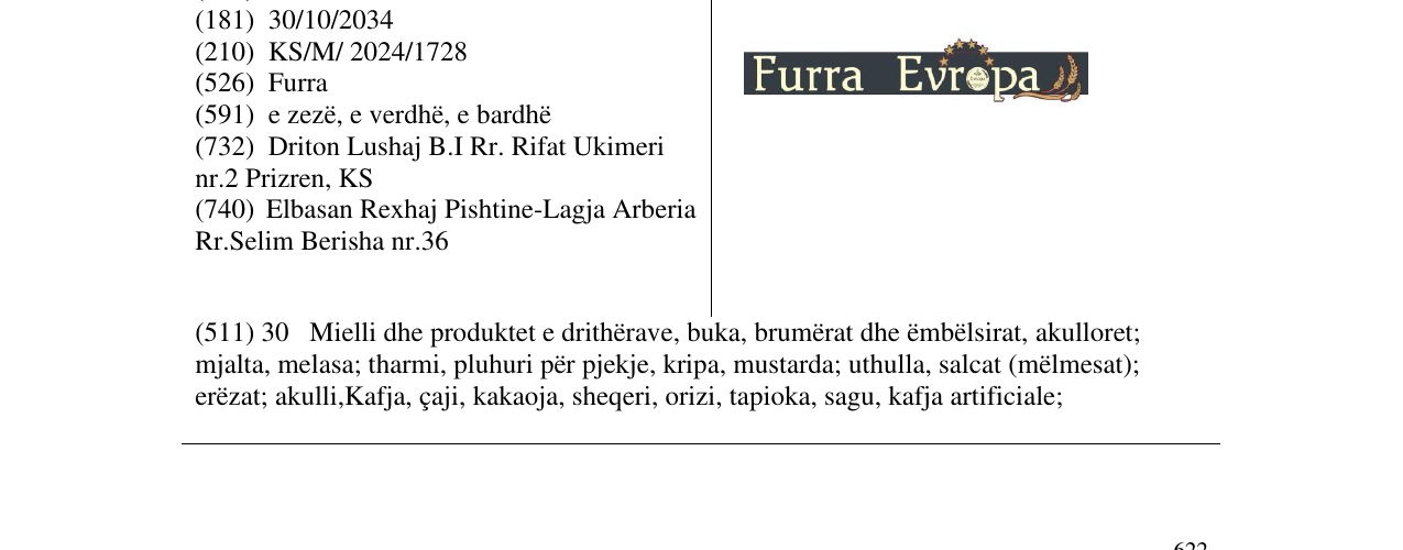 Zëri i markës Furra Evropa në buletin