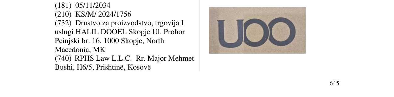 Zëri i markës UOO në buletin