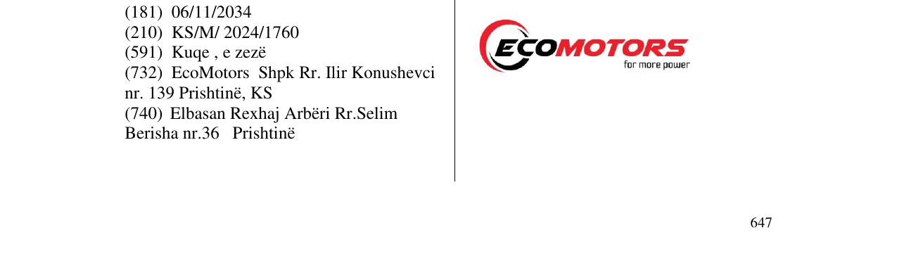 Zëri i markës ECOMOTORS në buletin