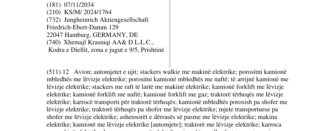 Zëri i markës Jungheinrich në buletin
