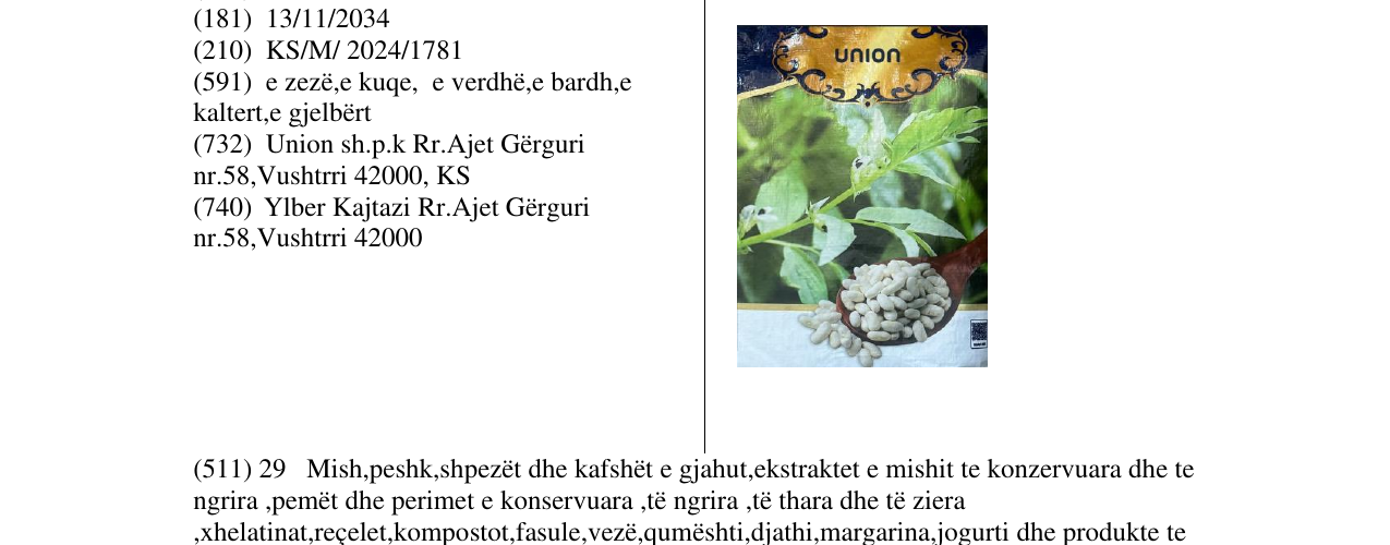Zëri i markës union në buletin