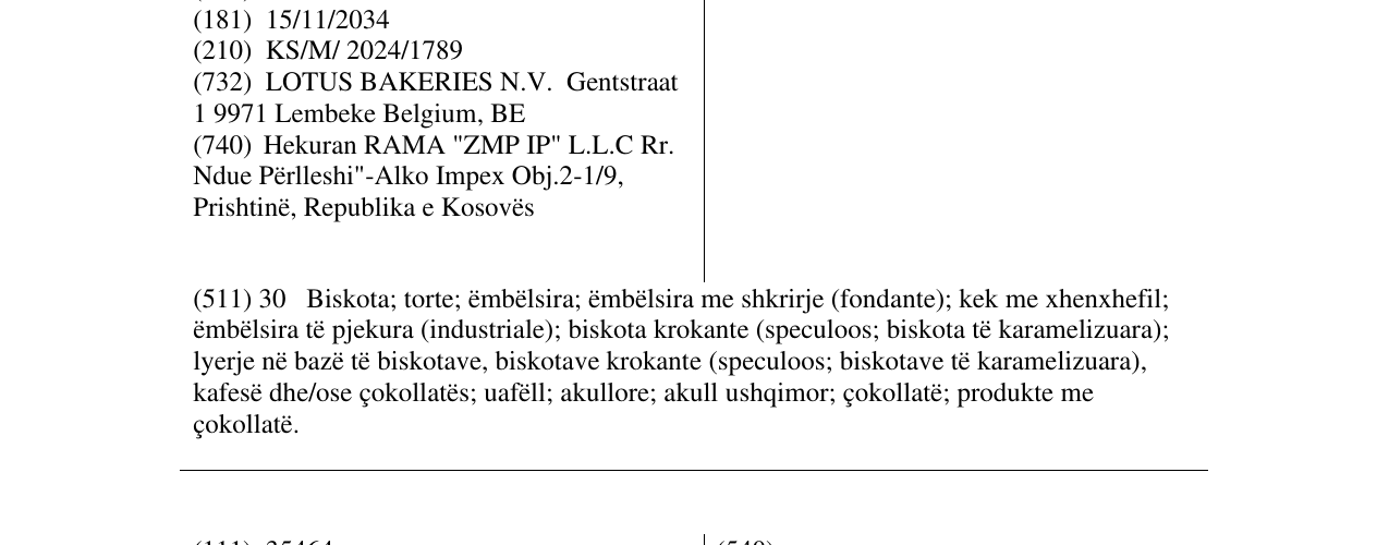Zëri i markës LOTUS në buletin